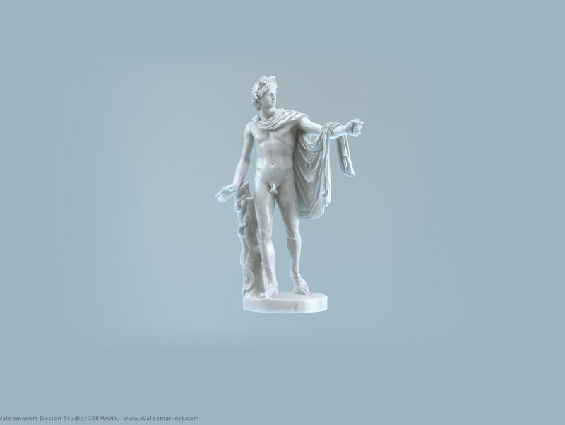 Apollo Belveder 3D scanned sculpture (Octane render)