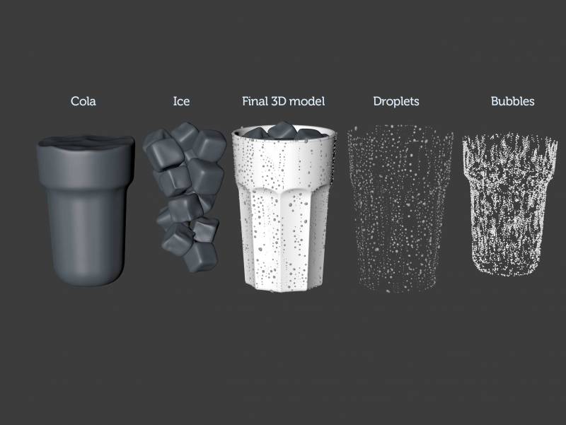 Cola Glass professional 3D visualization