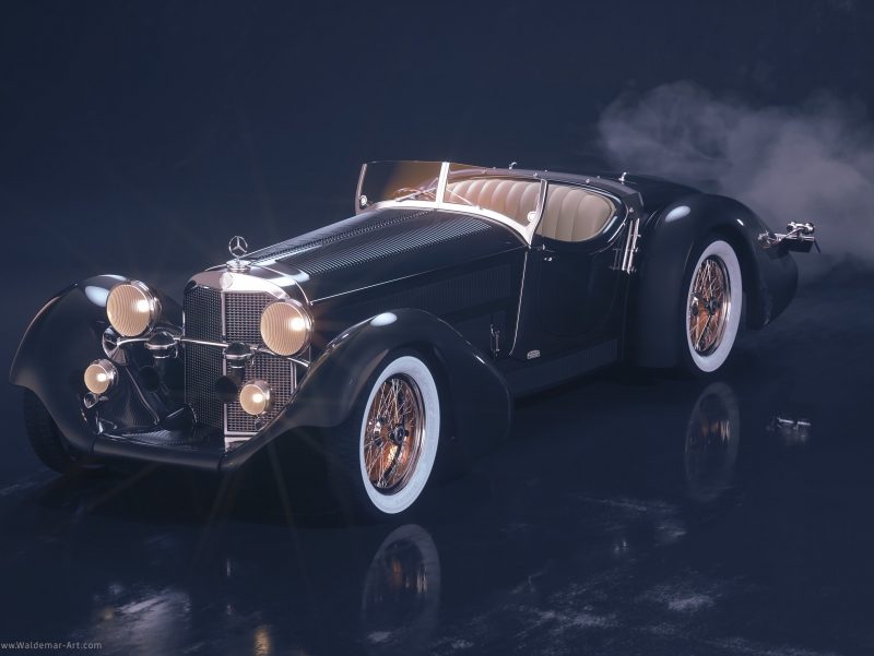 Mercedes-Benz Roadster 1930 3D visualization (Octane Render)