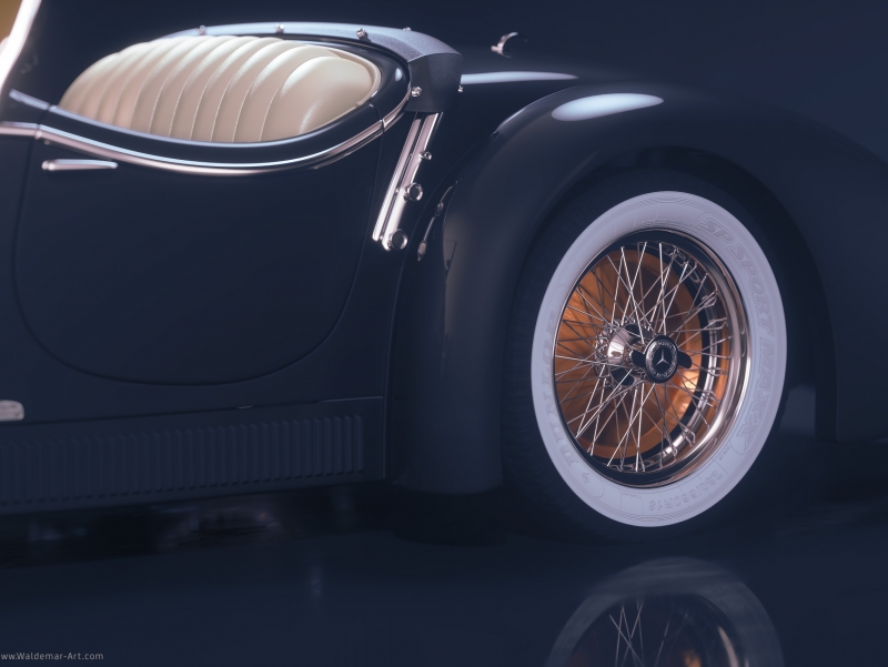 Mercedes-Benz Roadster 1930 3D visualization (Octane Render)