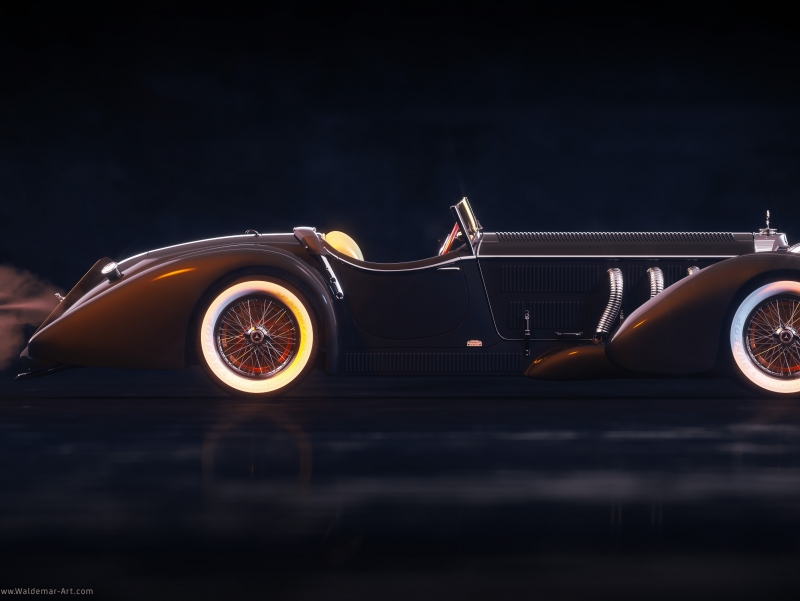 Mercedes-Benz Roadster 1930 3D visualization (Octane Render)