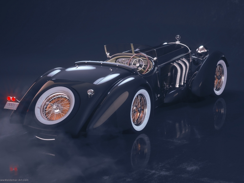 Mercedes-Benz Roadster 1930 3D visualization (Octane Render)