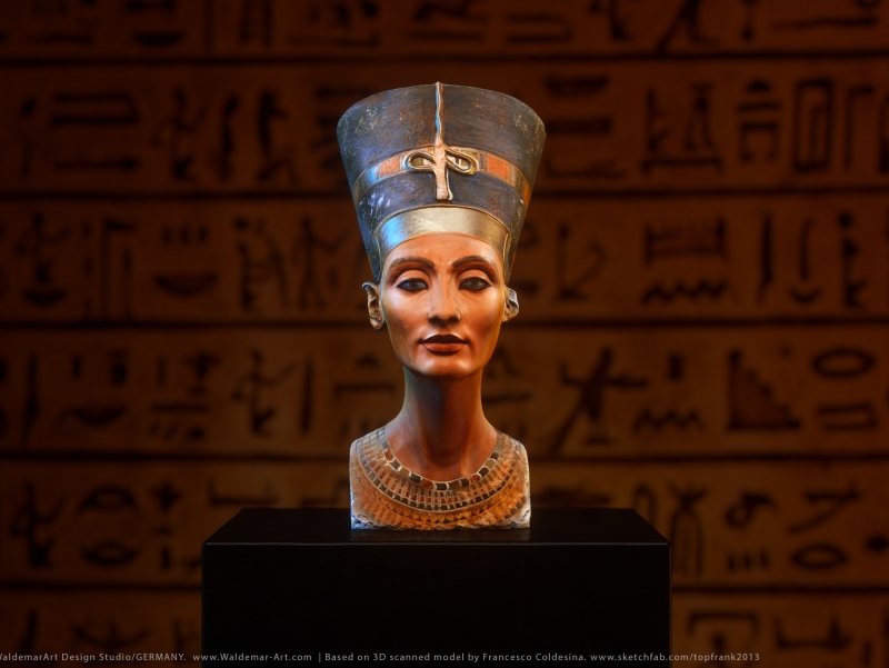 NEFERTITI - 3D scanned model. Octane Render.