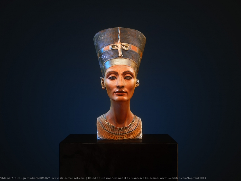 NEFERTITI - 3D scanned model. Octane Render.