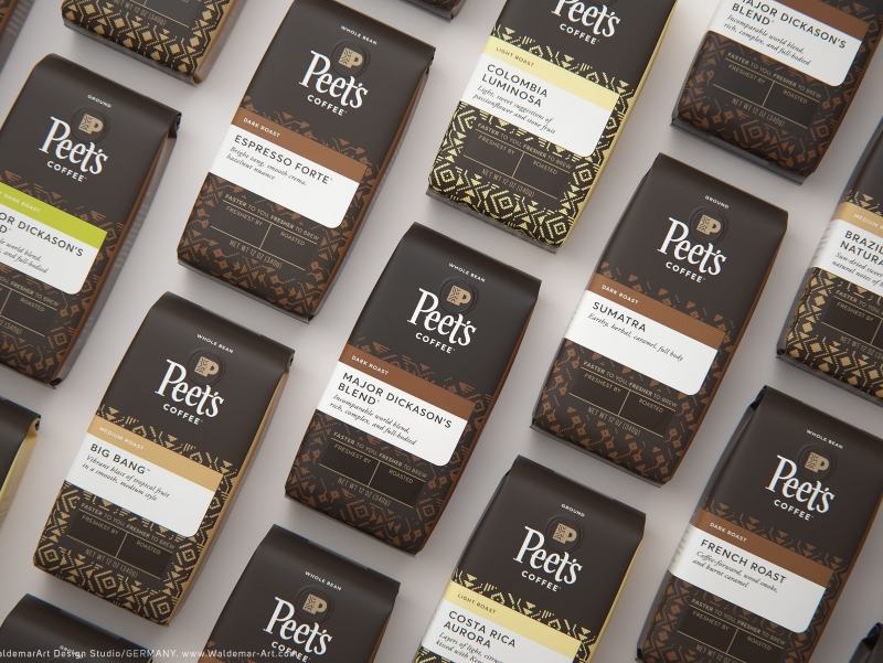 Peet&#039;s Coffee product 3D visualization