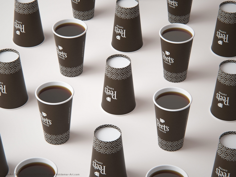 Peet&#039;s Coffee product 3D visualization