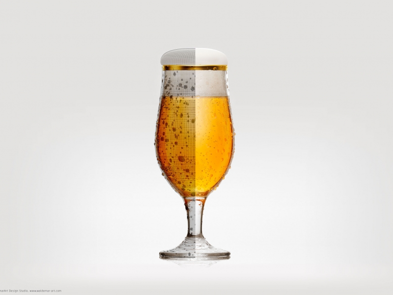 Beer Glass - 3D visualization, product shot