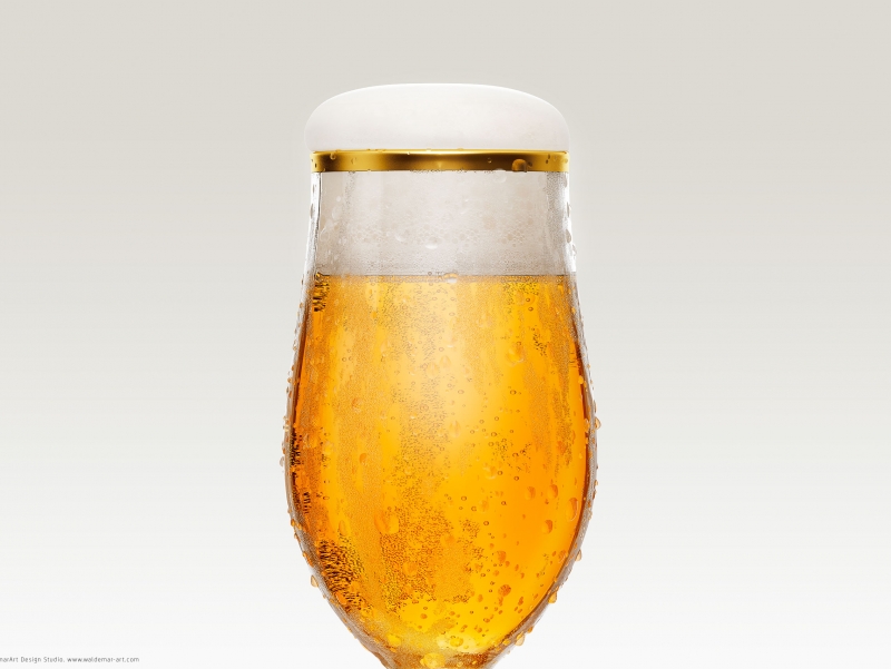 Beer Glass - 3D visualization, product shot