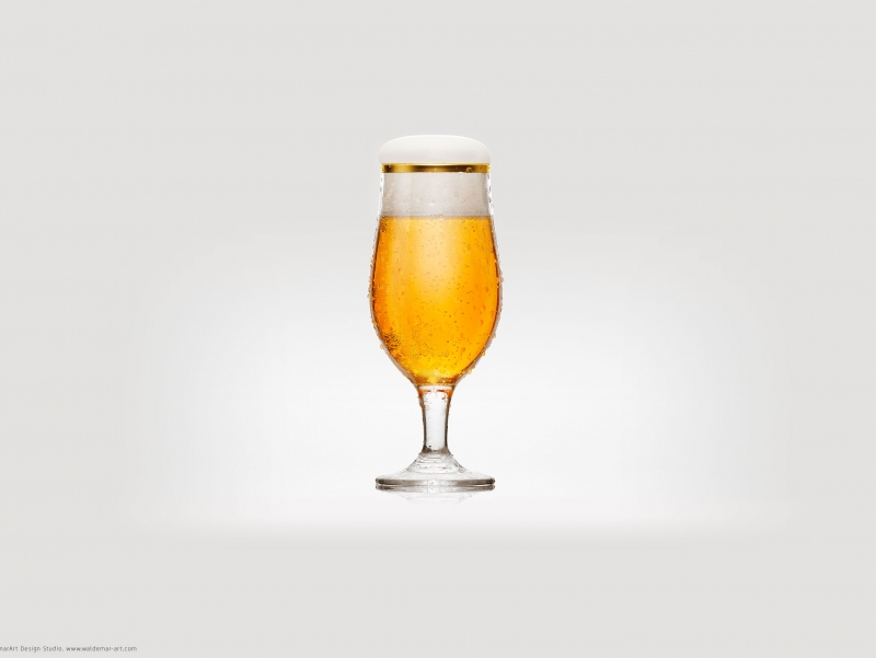 Beer Glass - 3D visualization, product shot