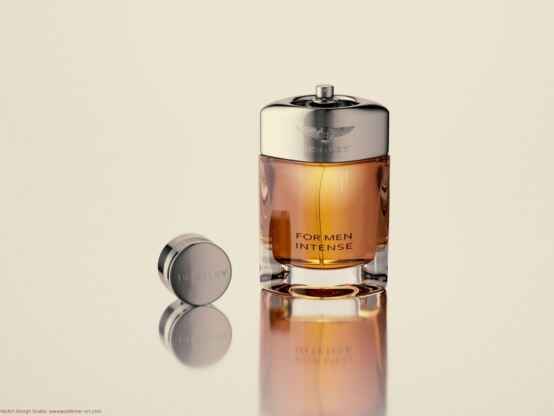 Packaging Shots (3D Visualization) of Bentley For Men Intense Perfume