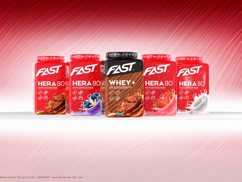 Product 3D Visualization - Fast WHEY+ Protein