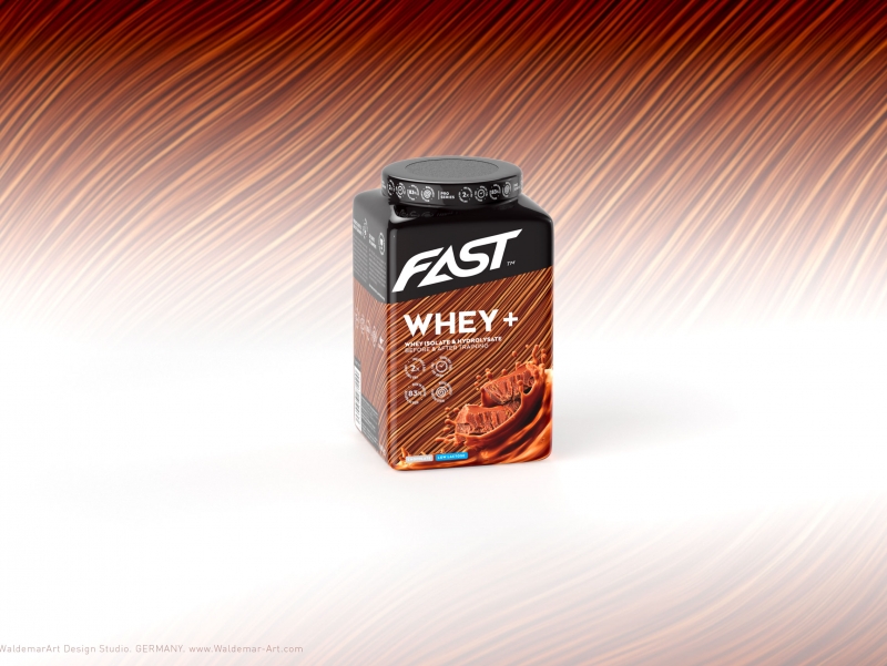 Product 3D Visualization - Fast WHEY+ Protein