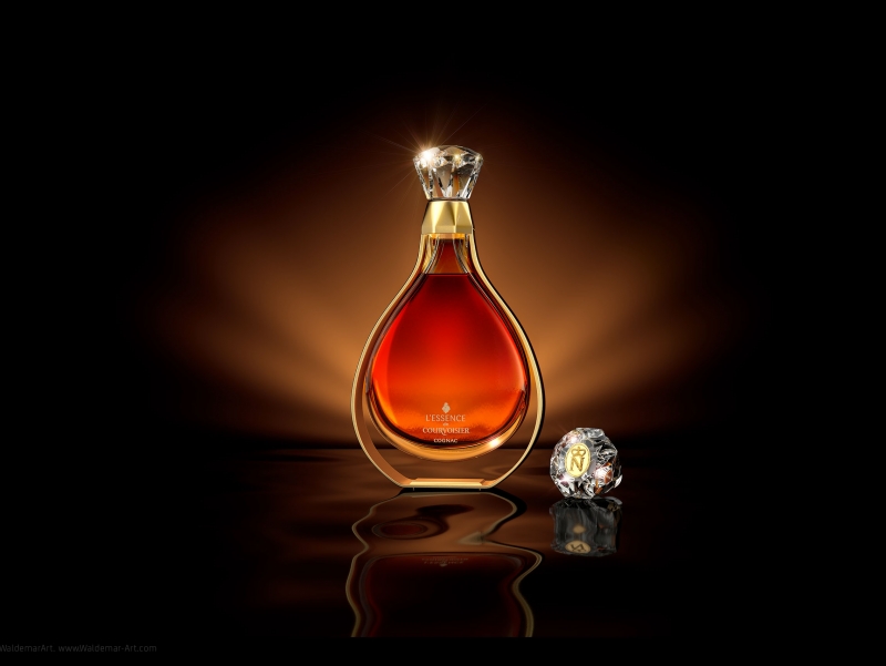 L&#039;essence de Courvoisier - professional packaging 3D visualization