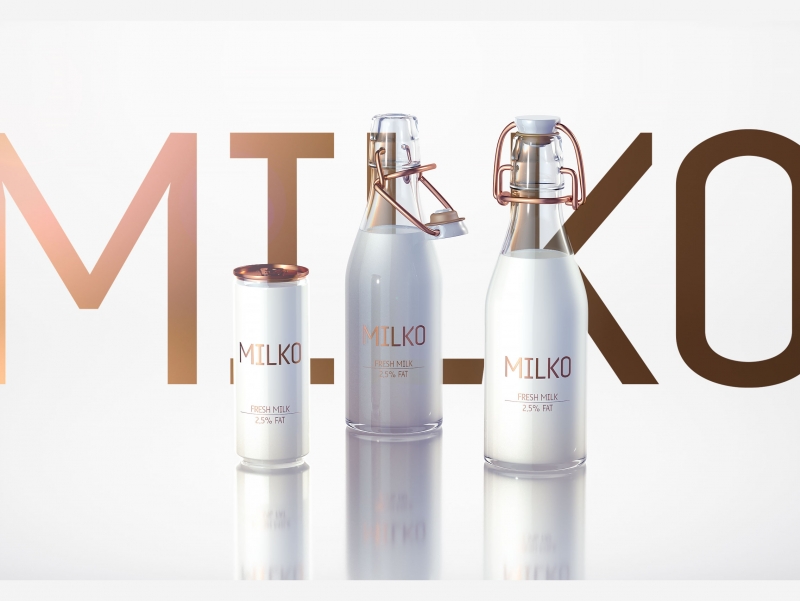 MILKO - Packaging design for Super-Premium Dairy Products