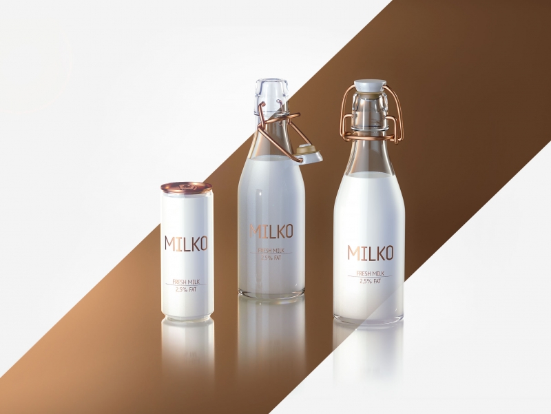 MILKO - Packaging design for Super-Premium Dairy Products