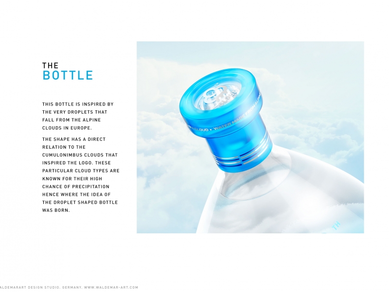 Ninth Cloud - Mineral water made from Alpine Clouds - Packaging Design