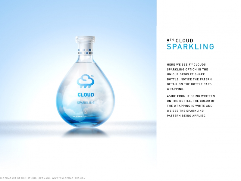 Ninth Cloud - Mineral water made from Alpine Clouds - Packaging Design