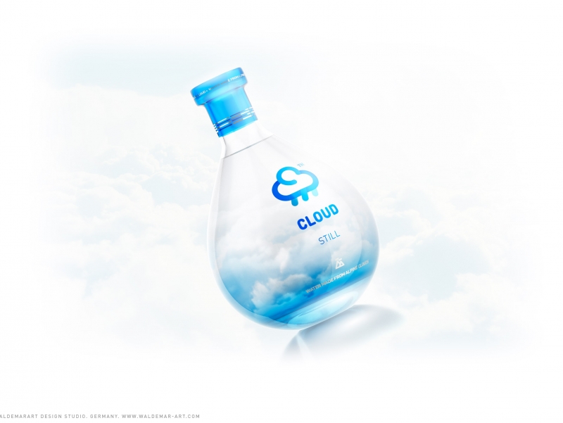 Ninth Cloud - Mineral water made from Alpine Clouds - Packaging Design