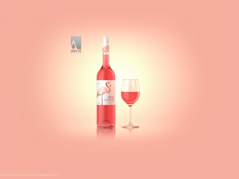 ROSE FLAMINGO - Packaging Design of Rose wine