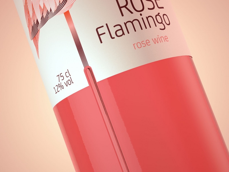 ROSE FLAMINGO - Packaging Design of Rose wine