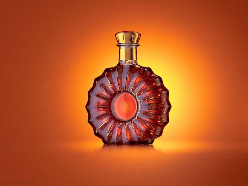 Reny - packaging 3d model of the glass bottle for cognac