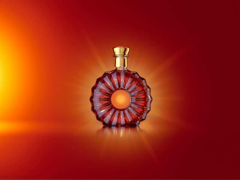 Reny - packaging 3d model of the glass bottle for cognac