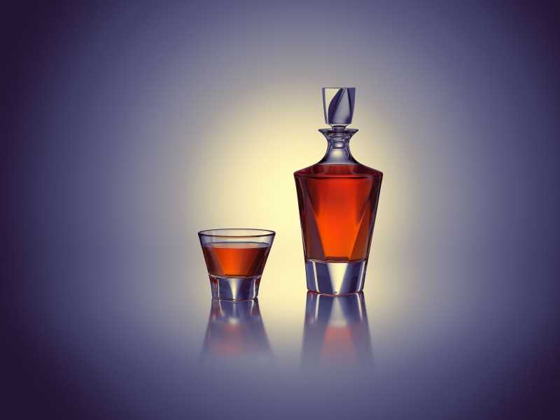 Triangle - packaging 3D model of the Decanter for alcohol products