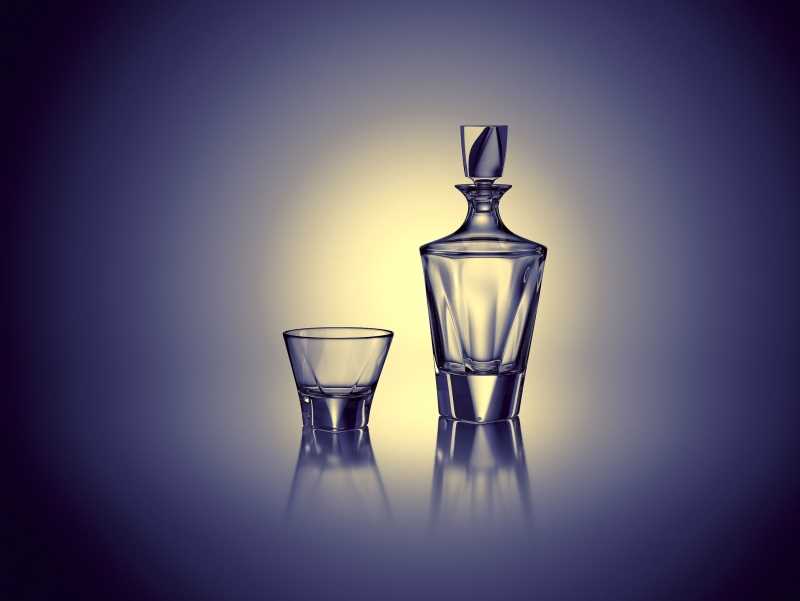 Triangle - packaging 3D model of the Decanter for alcohol products