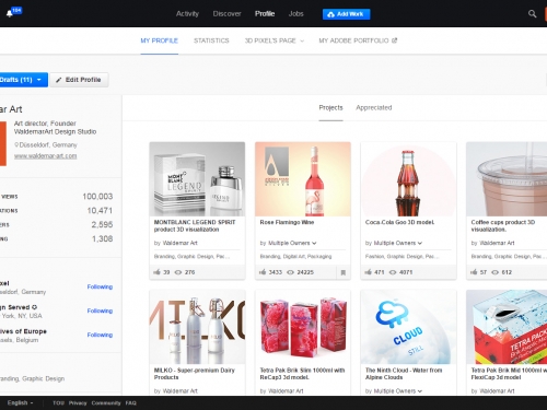 100 000 on Behance!