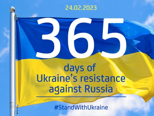 1st Anniversary of Ukraine&#039;s Resistance against Russia!