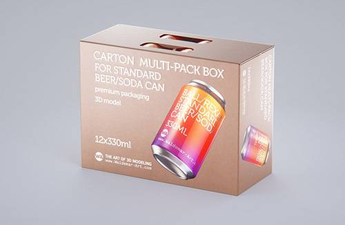 Packaging Mock-Up of Tetra Pack Top Aseptic Midi 330ml with Bajkal