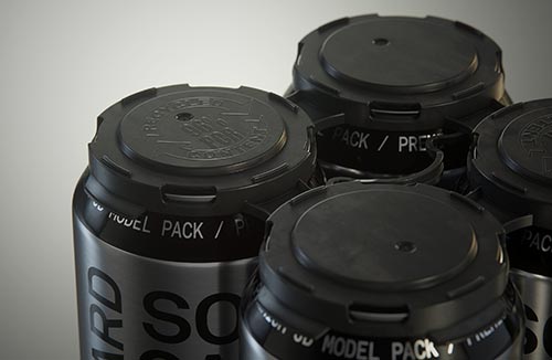 3d packaging model of Metal Standard Beer/Soda Can 440ml