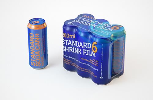 Carton box for x10 (ten) Sleek Beer-Soda can 330ml packaging 3d model