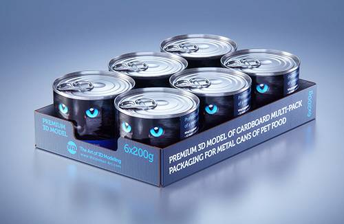 SIG Combibloc Mini 200ml carton packaging 3d model with a straw hole