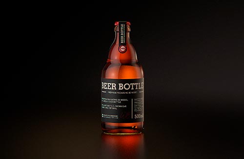 Rocky - packaging 3D model and scene of Decanter for alcohol products (Vray)