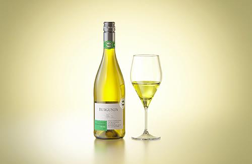 3D model of a Chardonnay glass bottle 750ml with cork