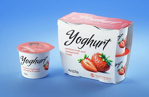 Plastic Bucket 1000g/1Kg premium packaging 3D model