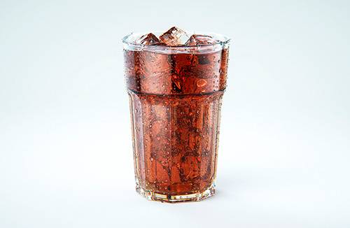 Premium 3D Model of a Cola Glass Filled with Ice Cubes, Covered in Water Condensation, and Containing Bubbles in the Liquid