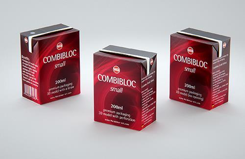 SIG CombiBloc Magnum 1500ml carton packaging 3d model with CombiSwift