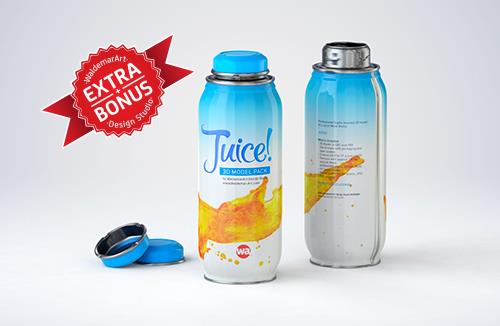 Tetra Pack Brick Mid 1000ml with FlexiCap PSD Mockup Front View