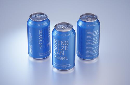 250ml Ball (Rexam) Slim Soda Can packaging 3D model