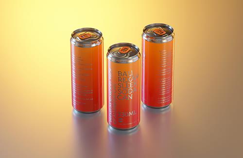 Packaging 3D model of the Tin metal can 140g with pull open
