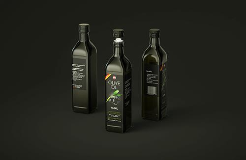 Packaging 3D model of an Olive Oil Tin Metal Can 1.5le 3D with handle