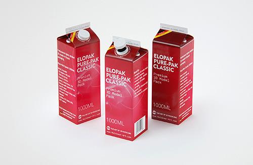 Elopak Pure-Pak Diamond Square 250ml carton packaging 3D model pack