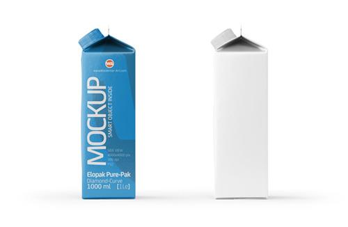 Package MockUp of Tetra Pack Top Aseptic Base 1000ml with Katla S38 Front View