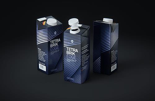 Packaging 3D model pak of Tetra Pack Prisma Aseptic 1000ml Square with StreamCap