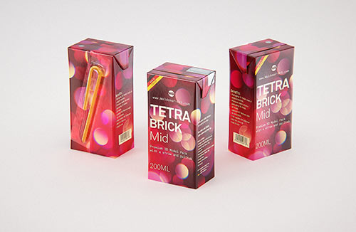 Tetra Pack Recart 440ml Premium carton packaging 3D model pak