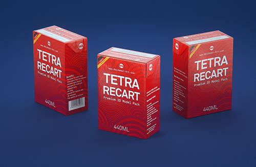 Tetra Pack Prisma 330ml with DreamCap Mock-up - Front view