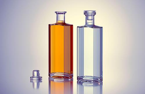 Trio - packaging 3d models of glass bottles for oil, vinegar or milk