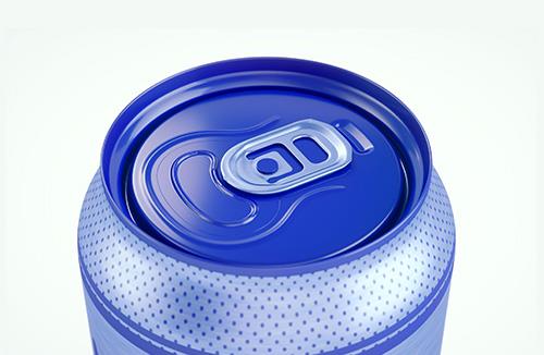 Packaging 3D model of the Tin metal can 140g with pull open